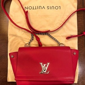 LOUIS VUITTON- Red Leather Lockme II BB - Excellent Condition— OBO